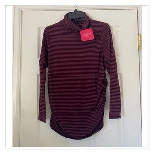 Isabel Maternity by Ingrid & Isabel Striped Turtleneck T-Shirt